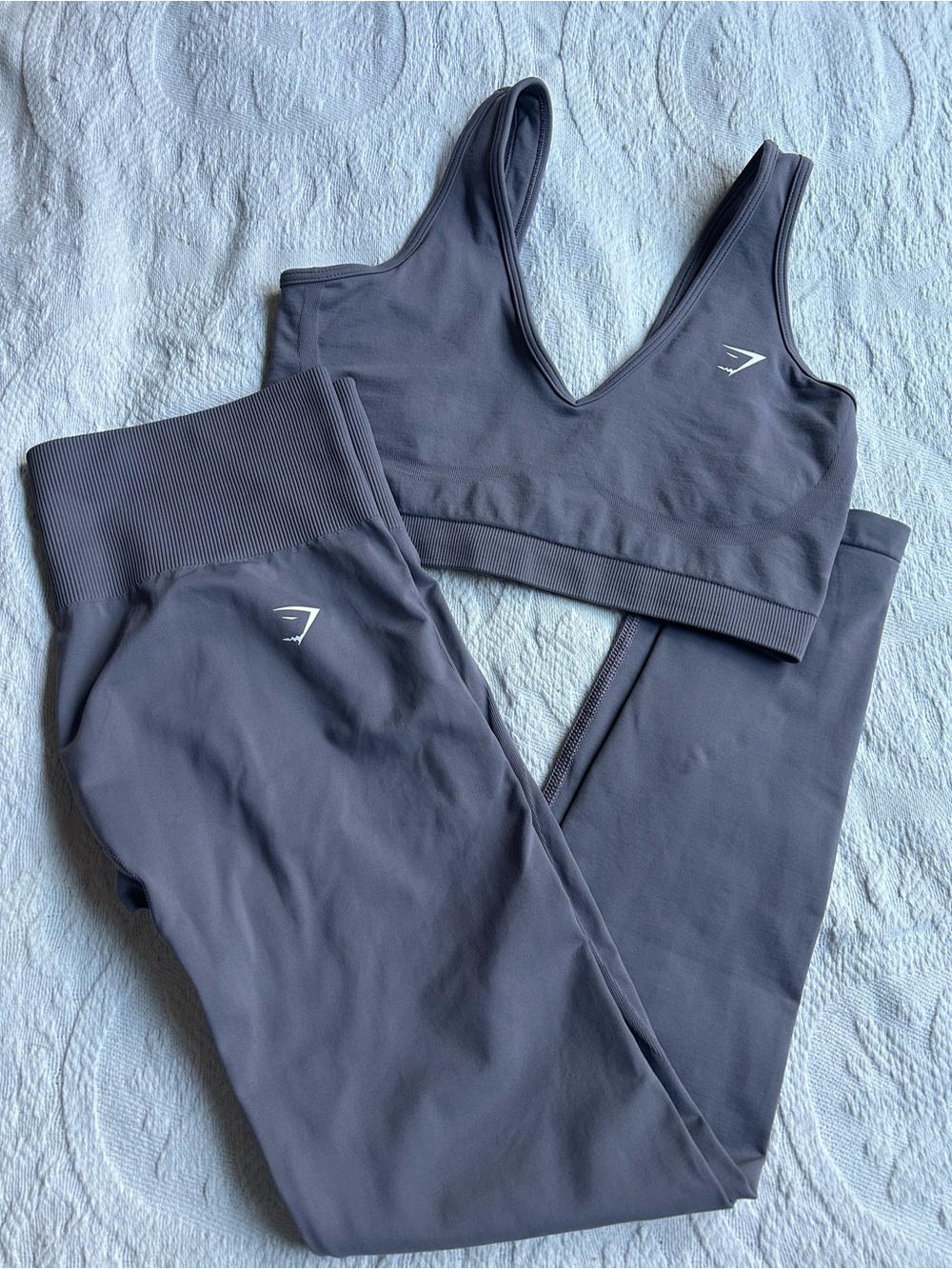 Gymshark Everyday Seamless bra and leggings set - Fog Purple